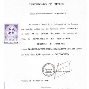 certificado titulo